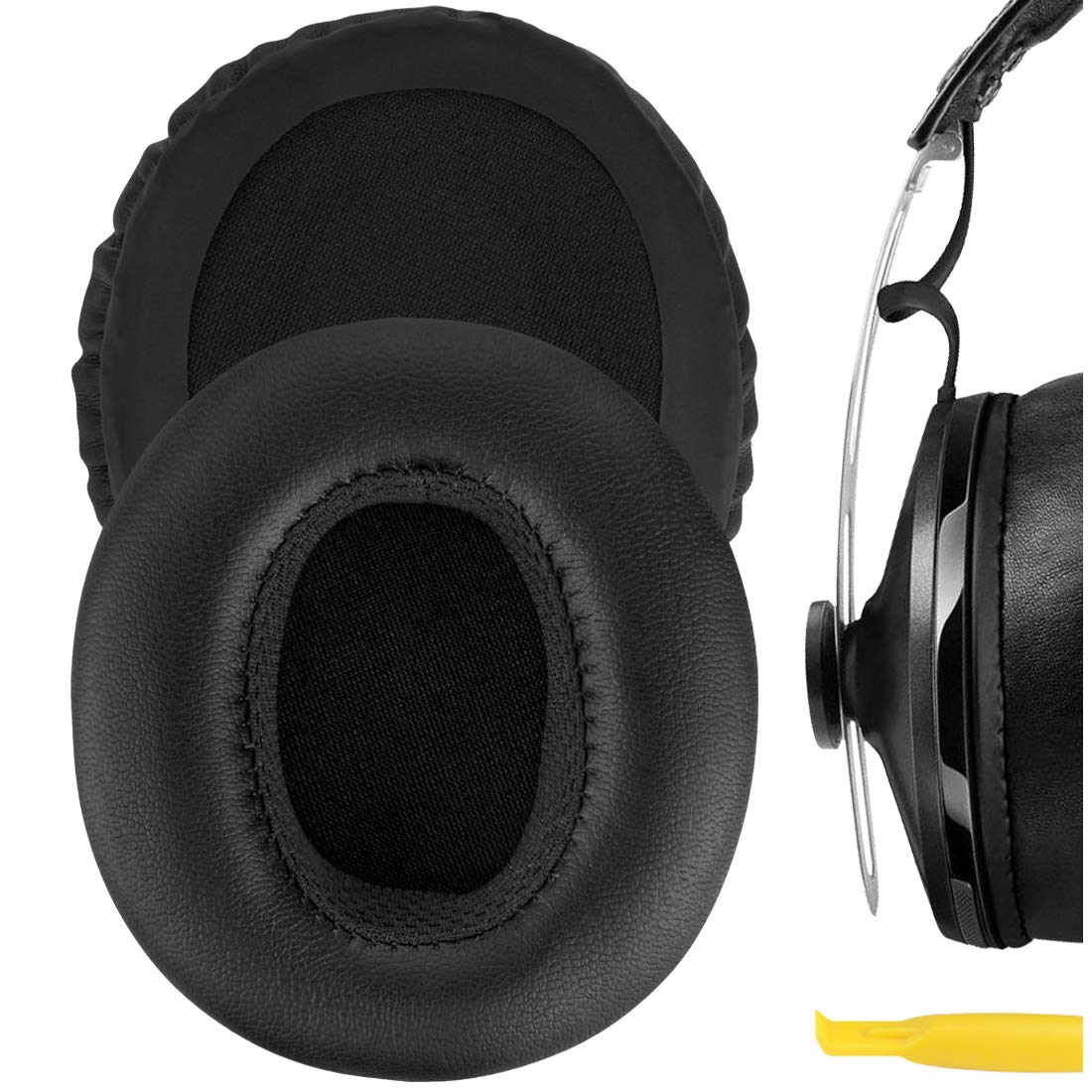 Geekria Replacement Ear Pads for Sennheiser Momentum Over-Ear Headphones Ear Cushions, Repair Parts (Black)