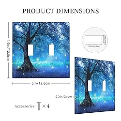 Spshian Light Switch Cover Fantasy Fairy Tree In