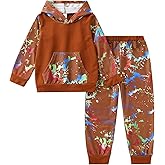 Toddler Boys Colorful Paint - Splatter Hoodie And Jogger Set, Soft Cotton Blend For All - Day Comfort