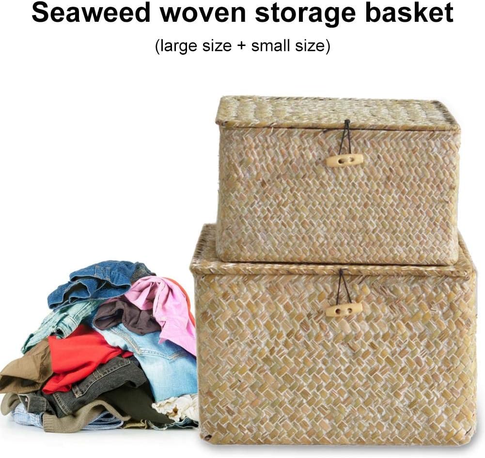 Libros househome Cestas de Almacenamiento de 2 Piezas cestas de Estante