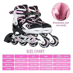 Nattork Roller Skates for Girls with Full Light up