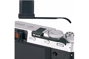 JJC Deluxe Metal Thumb Up Grip for Fujifilm X100VI Fuji X-E4 XE4 X-E3 XE3 X100V X100F X100T Thumb Rest Support Black, Not Aff