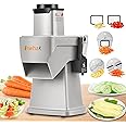 Newhai 4 in 1 Commercial Vegetable Chopper Multifunctional Automatic Dicer Slicer Shredder Strip Cutter for Onion Potato Cabbage Veggie & Fruit Processor with Multi Blades 200W 110V