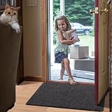 DEXI Dirt Trapper Door Mat Indoor 90x150 cm Black Grey Non-Slip Washable view 8