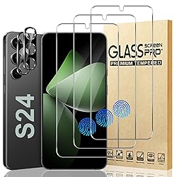 3+2 Pack Galaxy S24 Screen Protector, Tempered