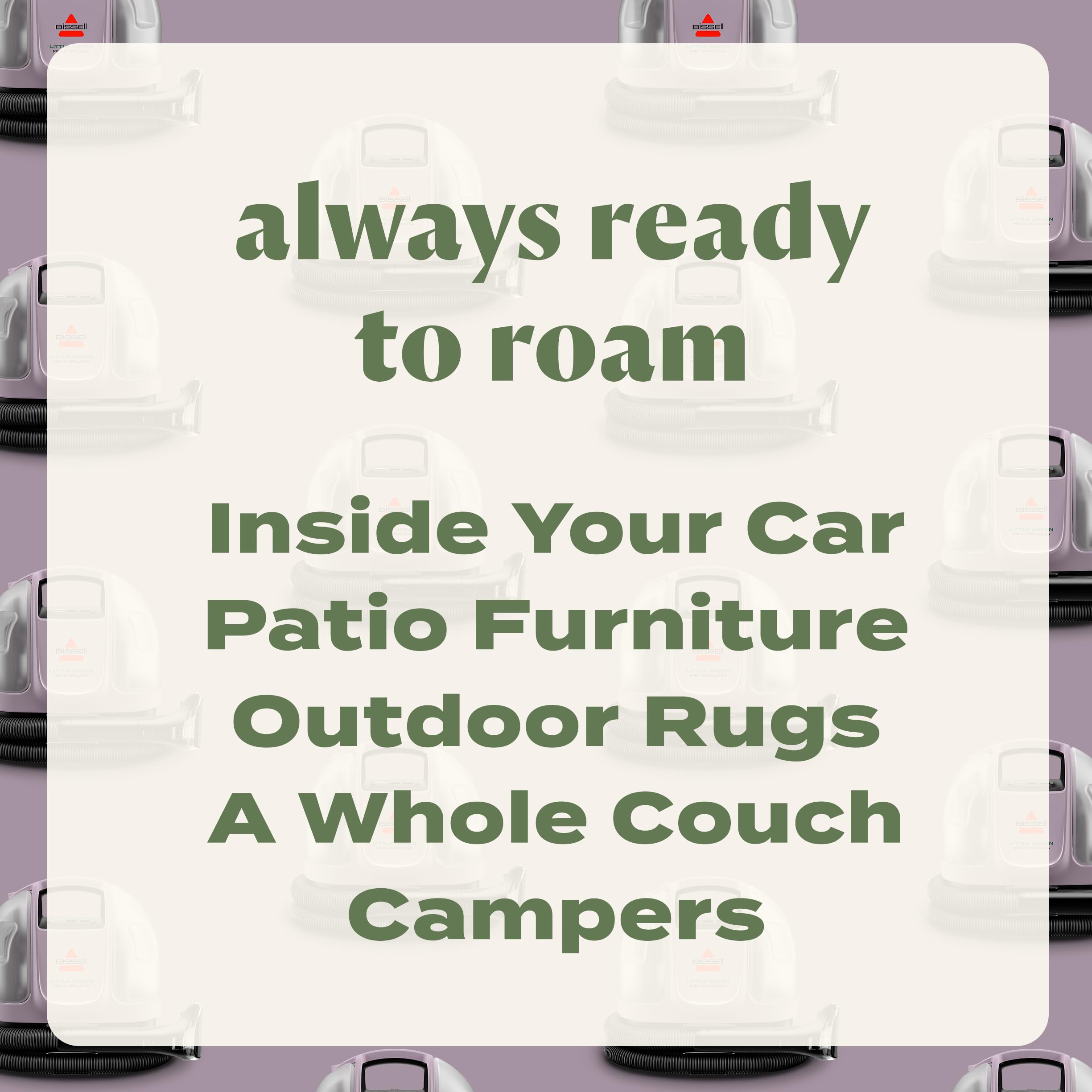 BISSELL Little Green Mini Cordless Portable Carpet and Upholstery Deep Cleaner, Car/Auto Detailer, with HydroRinse Self-Cleaning Tool and 4