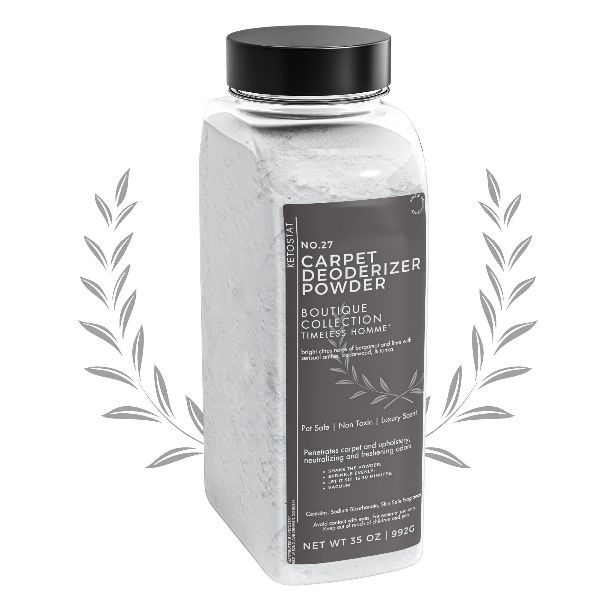 Photo 1 of Carpet Deodorizer 35 Oz Carpet Freshner Powder, Hotel Scent Upholstery Deodorizer Vaccuum Safe Pet Odor Eliminator for Home - Luxury Room Deoderizer Timeless Homme