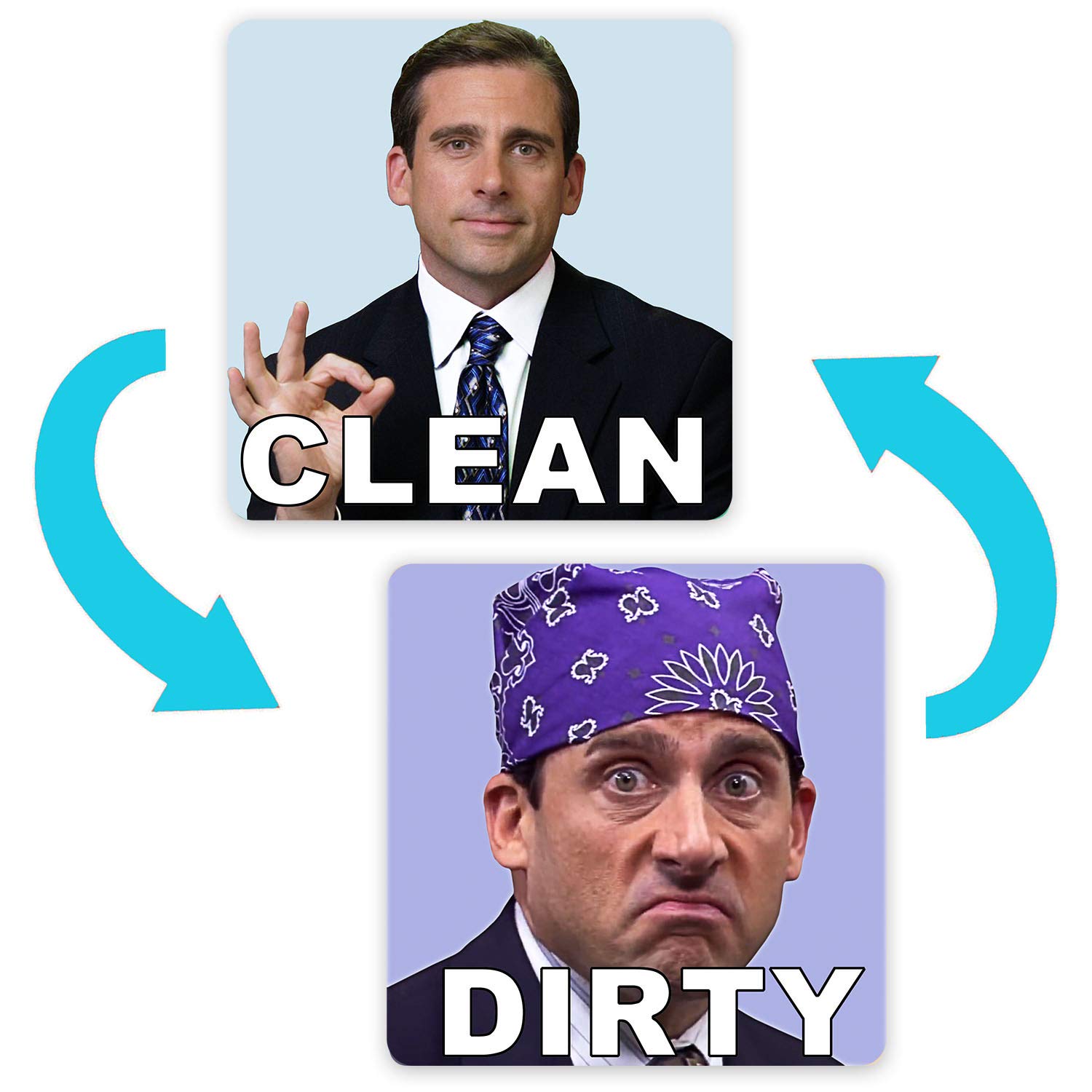 Photo 1 of Michael Scott Prison Mike Dishwasher Magnet Clean Dirty Sign Sticker Strongest Magnet Double Sided Flip with Metal Magnetic Plate Universal Kitchen Dish Washer Reversible Indicator