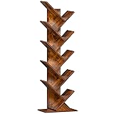 SHEEPAM 10 Tier Tree Book Shelf, Floor Standing
