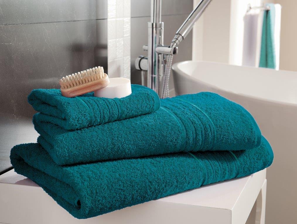 GC GAVENO CAVAILIA Gaveno Cavailia 100% Natural Cotton Thick Absorbent 450 GSM Hampton Teal, Pack of 4-Bath Towel