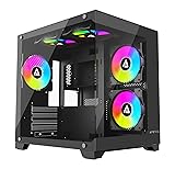 Apevia Prism-BK Prism Micro-ATX Gaming PC Cube Case