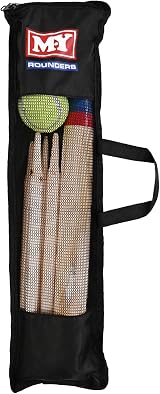 M.Y Deluxe 6 Piece Wooden Rounders Set with Carry Bag view 5