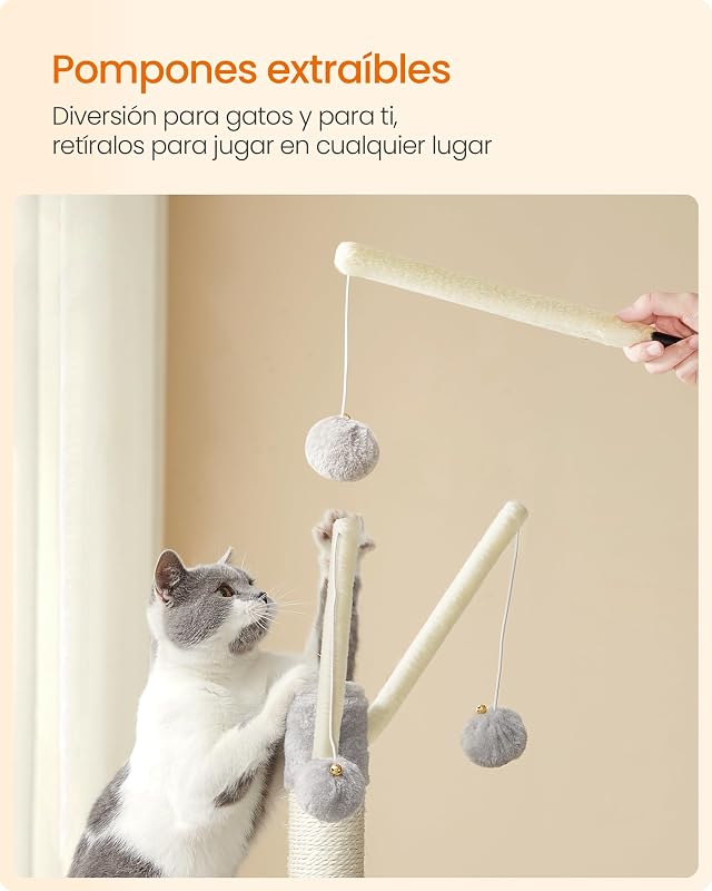 Árbol de Gatos, Torre de Juegos, Gatito, Gris Paloma PCT143W01