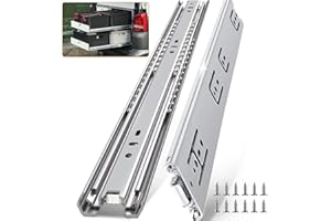 TP-LAIE 1 Pair 200 Lbs Heavy Duty Drawer Slides,8 10 12 14 16 18 20 22 24 26 28 30 32 34 36 38 40 Inch Full Extension Ball Bearing Rails Cabinet Tool Box Runners Tracks Glides(24 inch,with M4 Screws)