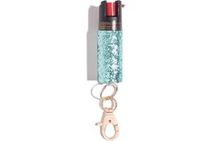 SUPER-CUTE PEPPER SPRAY BLINGSTING Pepper Spray for Women - Maximum Strength OC Self Defense Spray - 12 ft Range - UV Marking Dye for Police ID - Swipe Safety Lock, Compact & Fashionable Keychain