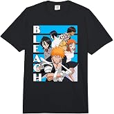 Bleach Characters with Blue Lines and Logo Anime Comfort Colors Adult Heavyweight T-Shirt