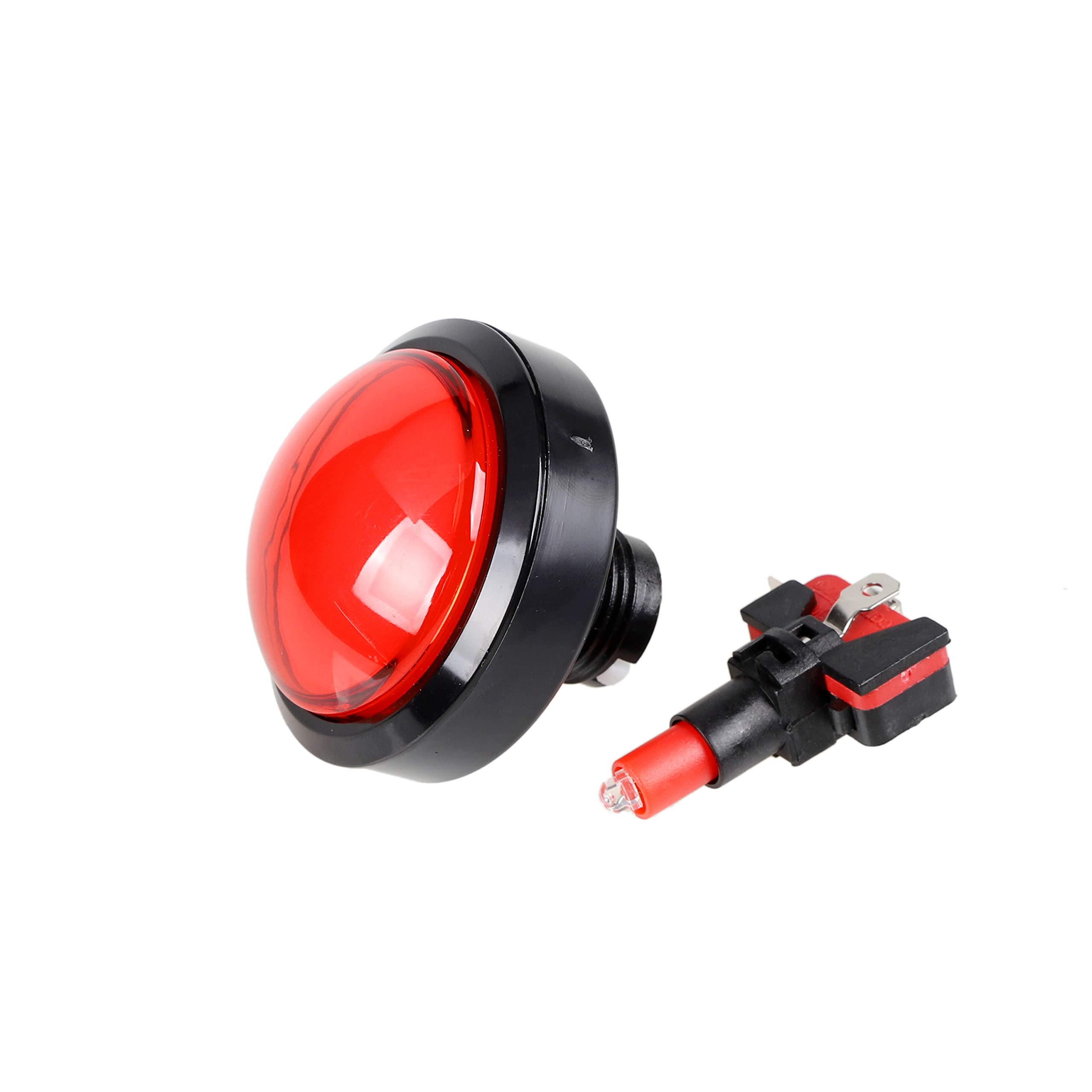 EG STARTS 5X Arcade Buttons 60mm Dome 2.36 inch LED Push Button with Micro Switch for Arcade Machine Video Games Console