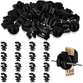 Geiserailie 150 Pcs Black T Post Insulators Electric Fence Posts Electric Fence Insulators Wire Standard Snug Fitting T Post Clips for Agricultural Ranchers