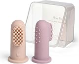 Moonkie Baby Toothbrush Finger Toothbrush Oral Cleaner Kit 2 Pcs Blush Pale