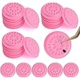 100Pcs False Lash Glue Holder, Lash Trays for Lash Extensions, Disposable Plastic False Eyelashes Glue Holder, Eyelashes Glue Holder Eyelash Extension Glue Holder Pallet Pads(Pink)