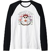 Espooky Vibes Ghost with Flowers and Sugar Skull Style Raglan Baseball Tee