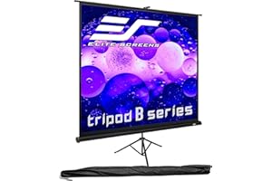 Elite Screens Tripod B, 50-INCH 1:1, Lightweight Pull Up Foldable Stand, Manual, Movie Home Theater Projector Screen, 4K / 8K Ultra HDR 3D Ready, US Based Company 2-Year Warranty, T50SB - Black