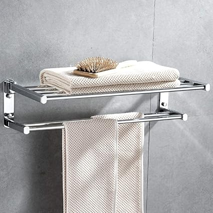 AFJL Estantes de baño Anillos de Toallas Toallero Plegable de ...