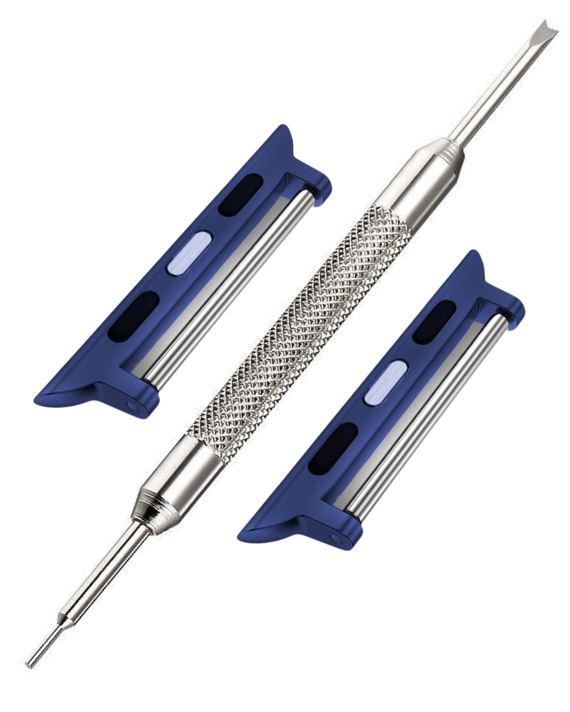 Watch Strap Connector Adapter Kit | Compatible with Apple iWatch Series 1-9 SE Ultra | Watch Band Attachment Clasp | Link Clip Fitting | Spring Bars & Tool Included (Blue, 38mm / 40mm / 41mm)