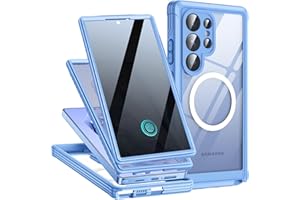 Magnetic for Samsung Galaxy S24 Ultra Case with Privacy Screen Protector, Compatible with Magsafe, Military Grade Protection,