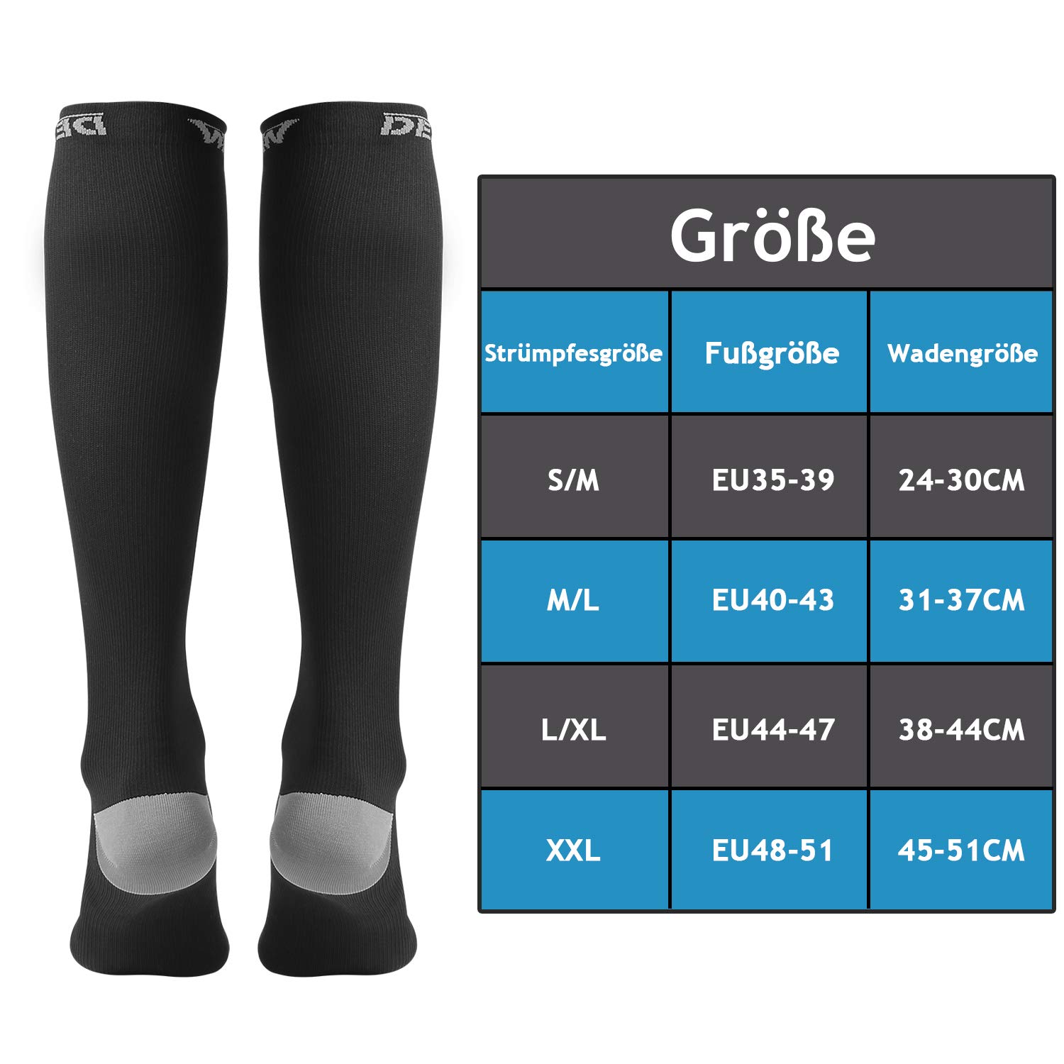 Sport Kompressionsstrümpfe Damen & Herren - Bunte Stützsocken Für Laufen, Radsport Und Reisen