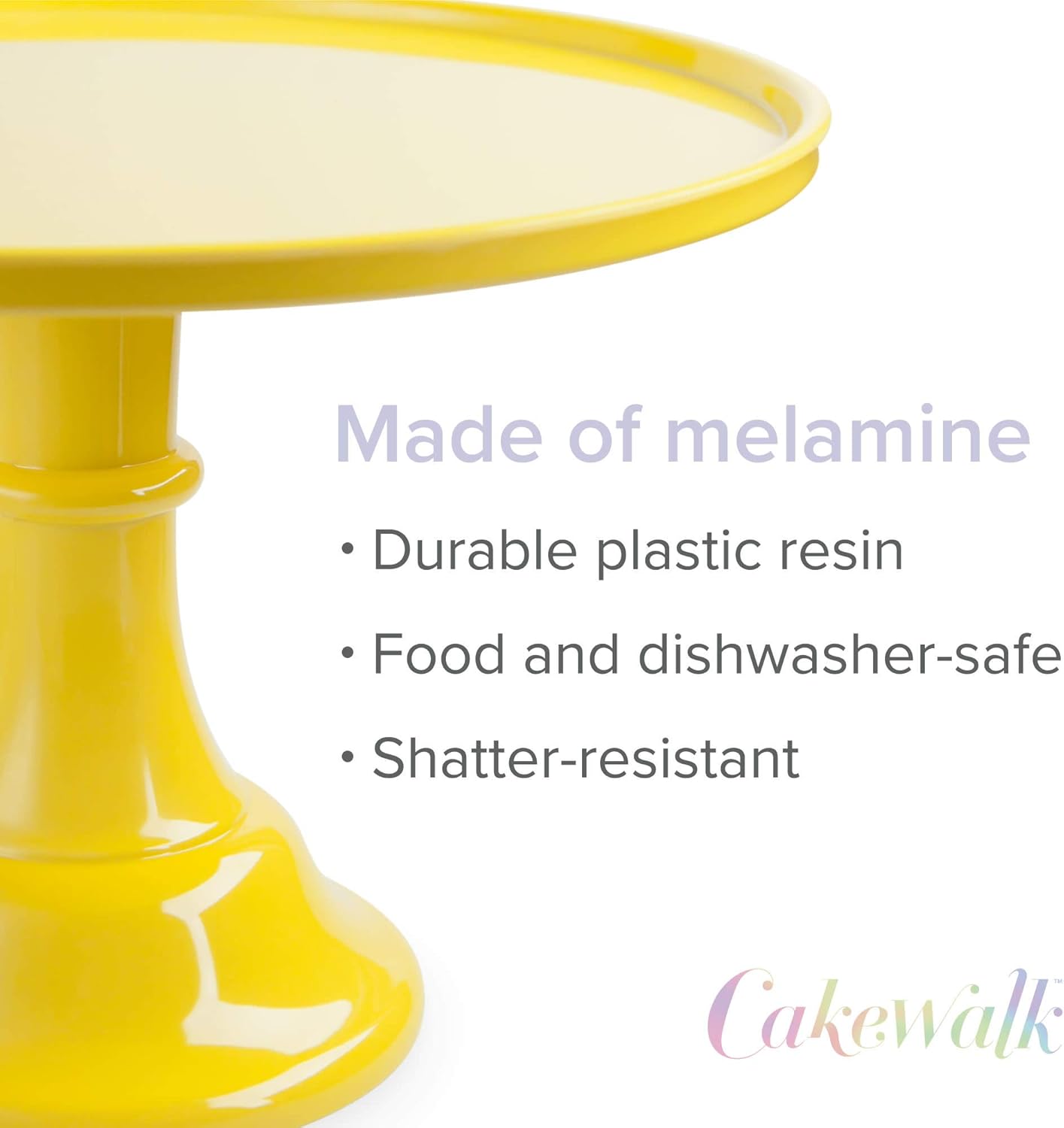  | Twine Yellow Melamine Cake Stand, Cupcake Stand, Home Decor, Food Service, Dessert Accessory, Yellow, Set of 1: Cake Stands