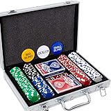 Yinlo Poker Chips Set - 200PCS / 300PCS Poker Sets with Aluminum Case, 11.5 Gram Casino Chips for Texas Holdem Blackjack Gamb