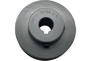 CMFG BK26-5/8,BK26X5/8 v Belt Pulley,2.75 inch OD, 5/8 Inch Bore,Cast Iron Material, BK Single Groove Motor Pulley for "4L" or "A" Belts and "5L" or "B" Belts