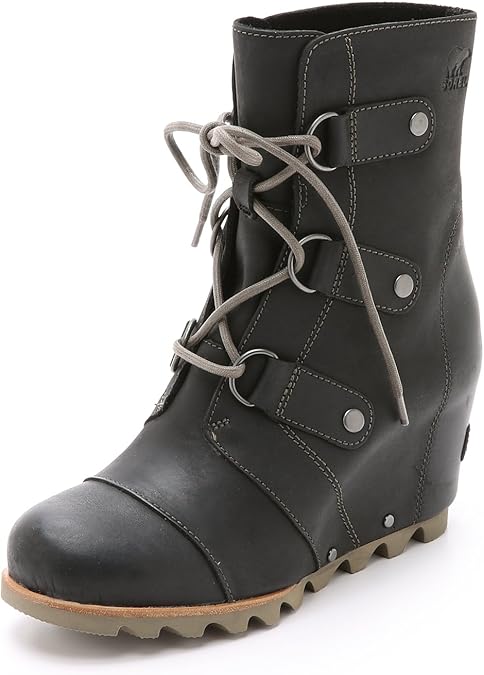 sorel black wedges