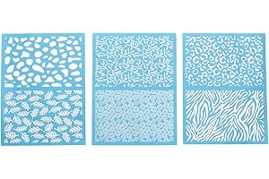 eMagTech 3Pcs Clay Screen Printing Template Screen Printing Stencils Silk Screen Stencils Accessories for DIY Craft Making 12x16cm