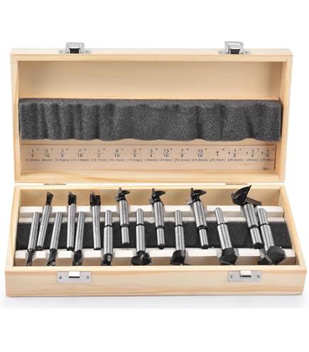 Jeu De 7 Mèches Forstner Silverline - Diamètres 12 à 35 Mm, Revêtement Titane Pour Bois - 14