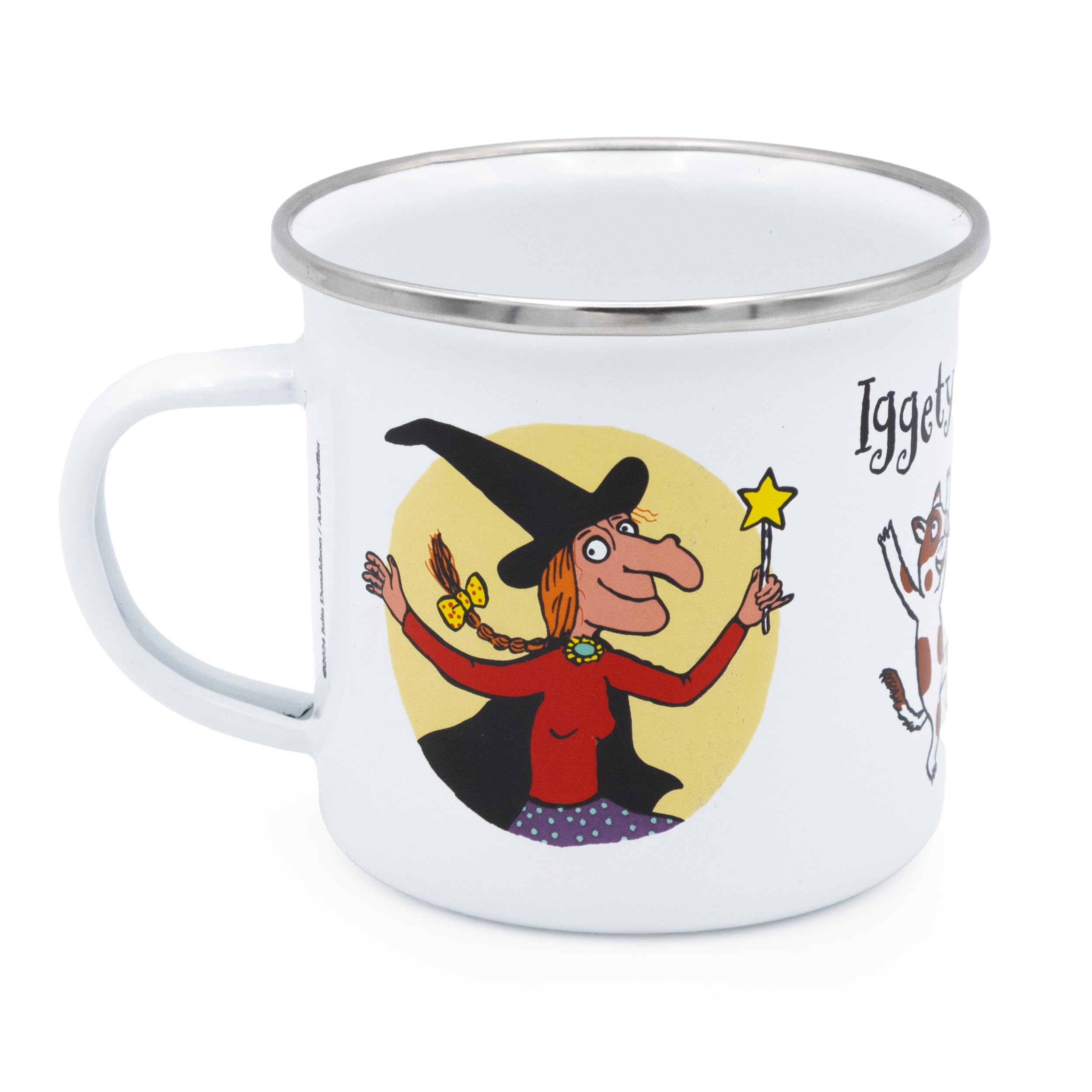 Robert Frederick Room on The Broom Enamel Mug | Magical Character Design | 320ml Durable Camping Mug | Dishwasher Safe Gift for Room on The Broom Fans