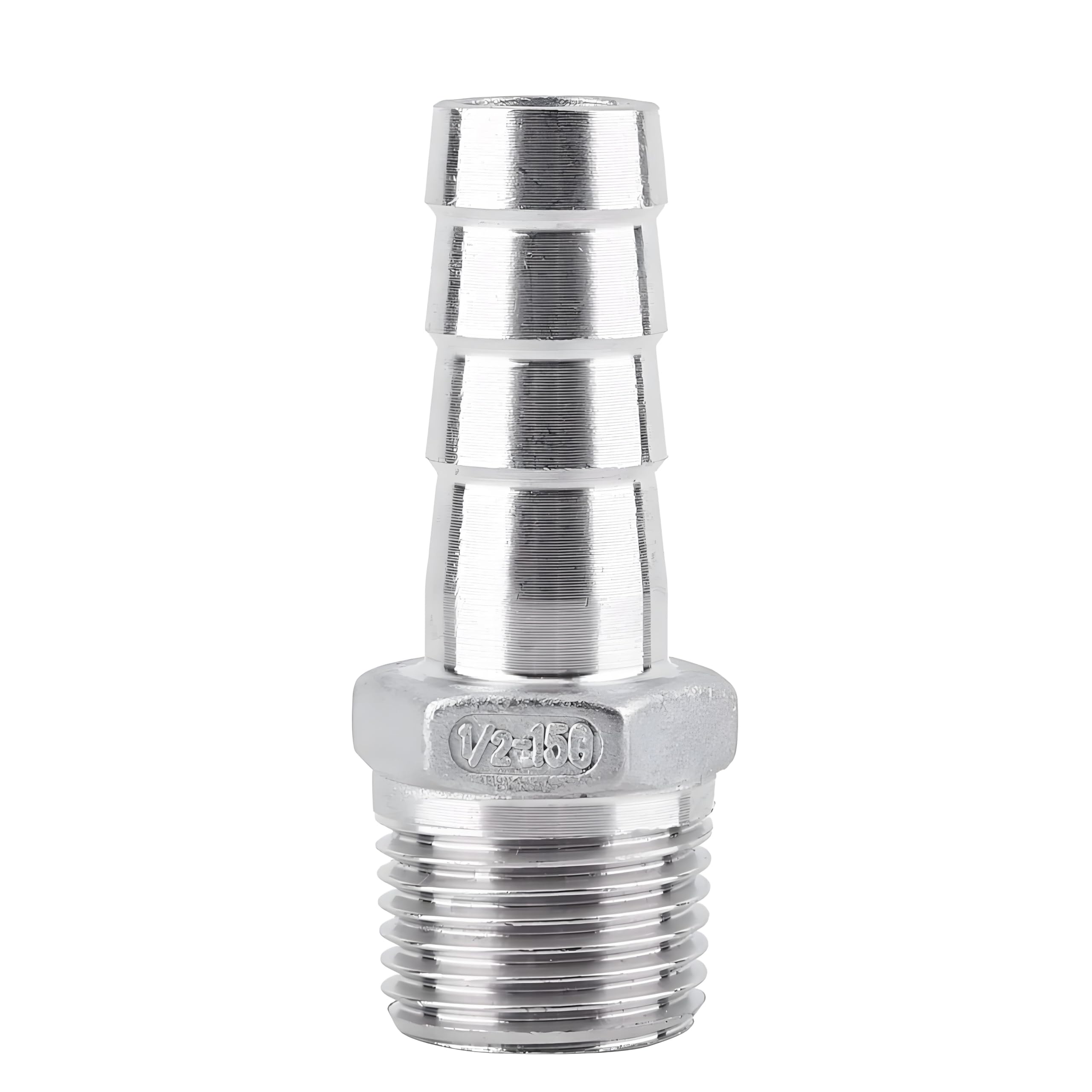 Stainless Steel Barb Connector Hose Barb SS304 Male Thread Pipe Fitting Barb Hose Tail Connector BSP 1/8"~3/4"