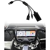 3-in-1 USB-A Female/A/C Motorcycle Carplay Adapter,Bluetooth Headset Bypass | Compatible with Indian 2020-2026 Chieftain/ Roadmaster/ Challenger, Plug and Play
