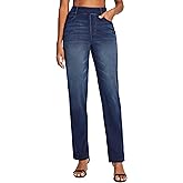 IUGA Women's Straight Leg High Waisted Pull On Bootcut Jeans