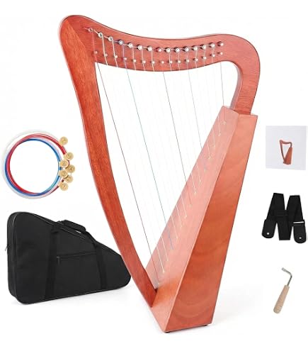 Amazon.com: Roosebeck 19-String Pixie Harp - Lacewood w/Full