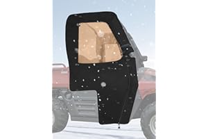 ZIDIYORUO Hisun 400 Cab Enclosure – Heavy-Duty 900D Oxford & HD PVC, Windproof/Dustproof Soft Side Doors for Hisun Sector 400, Coleman UT400, Massimo MSU400 (Zipper Window, No-Drill Install)