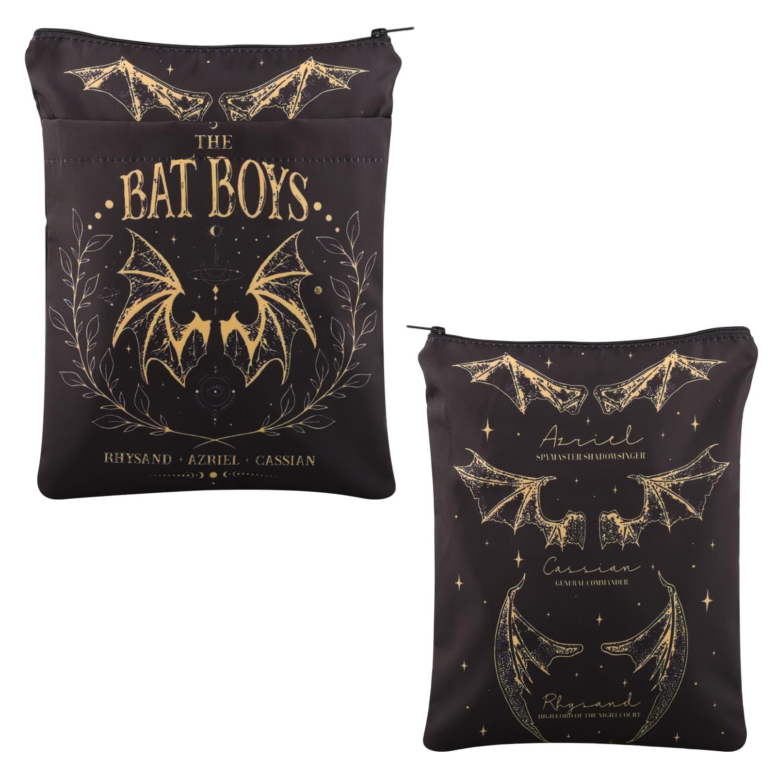 AKTAP Bat Boys Fantasy Book Sleeve Gift - Fan Club Book Cover, Azriel, Cassian, Rhysand, Bad Boys BS, ONE Size