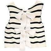 GORGLITTER Women's Bow Sweater Vest Tops Tie Knot Sleeveless Knit Crop Tank Top Cute Summer Vacation Going Out Outfits