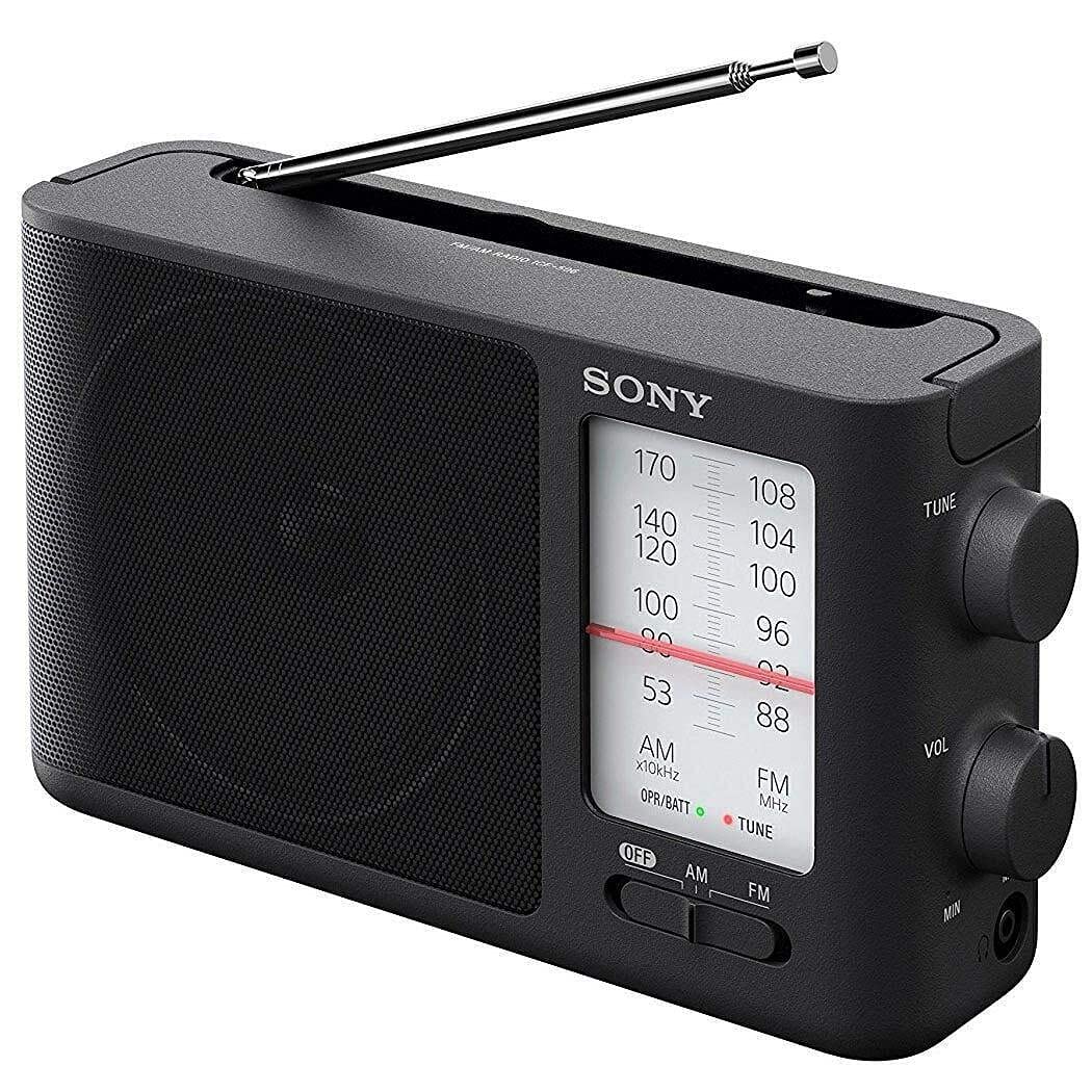 Sony ICF506 Analog Tuning Portable FM/AM Radio with Battery/AC Power