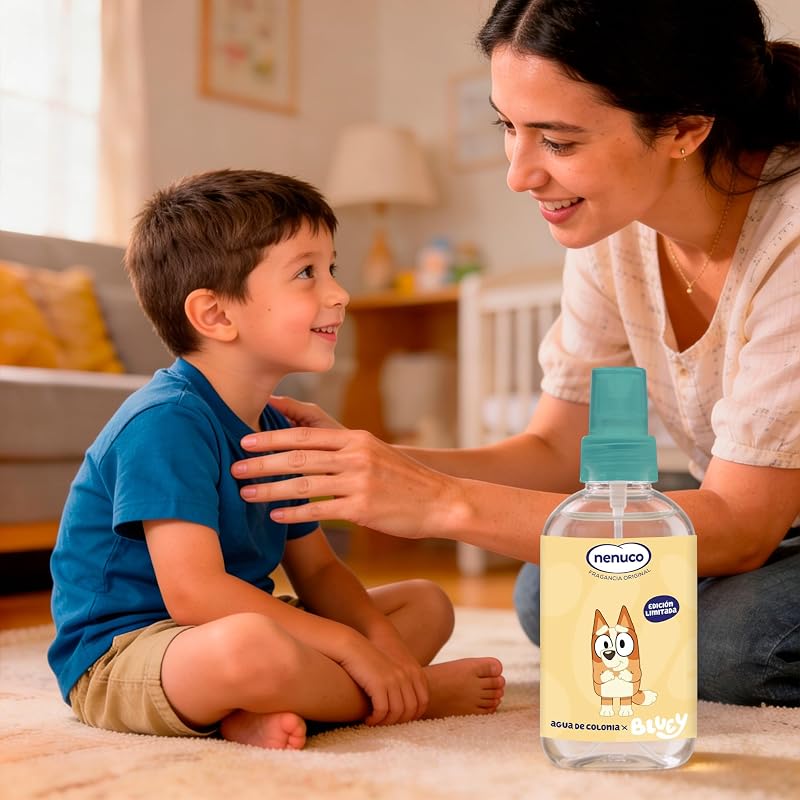 Cologne Water Original fragrância spray formato 240 ml, Edição Limitada Bingo (Bluey), recomendado para bebés a partir dos 3 meses