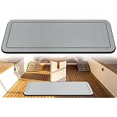 Nalwort 20mm EVA Foam Helm Station Pad, 36" x 14", 40" x 15.7" Non Slip Boat Standing Mat, Boat Helm Pad with Adhesive Backing, Anti Fatigue Boat Console Floor Mat, Gray