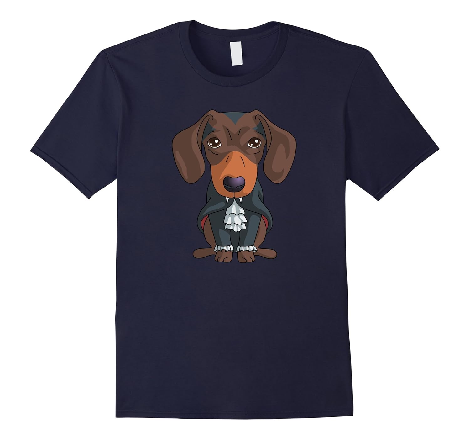 Vampire Dachshund T-Shirt Funny Halloween Gift Shirt-ANZ