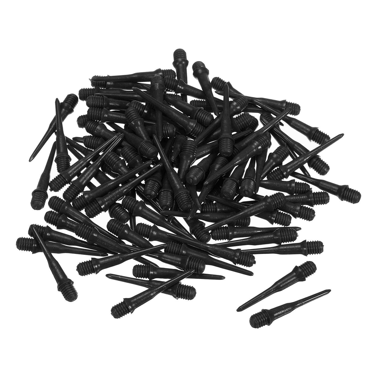 PATIKIL Plastic Dart Tips, 60 Pack 2BA Thread Soft Dart Tips Plastic Tip Soft Tip Dart Accessories, Black