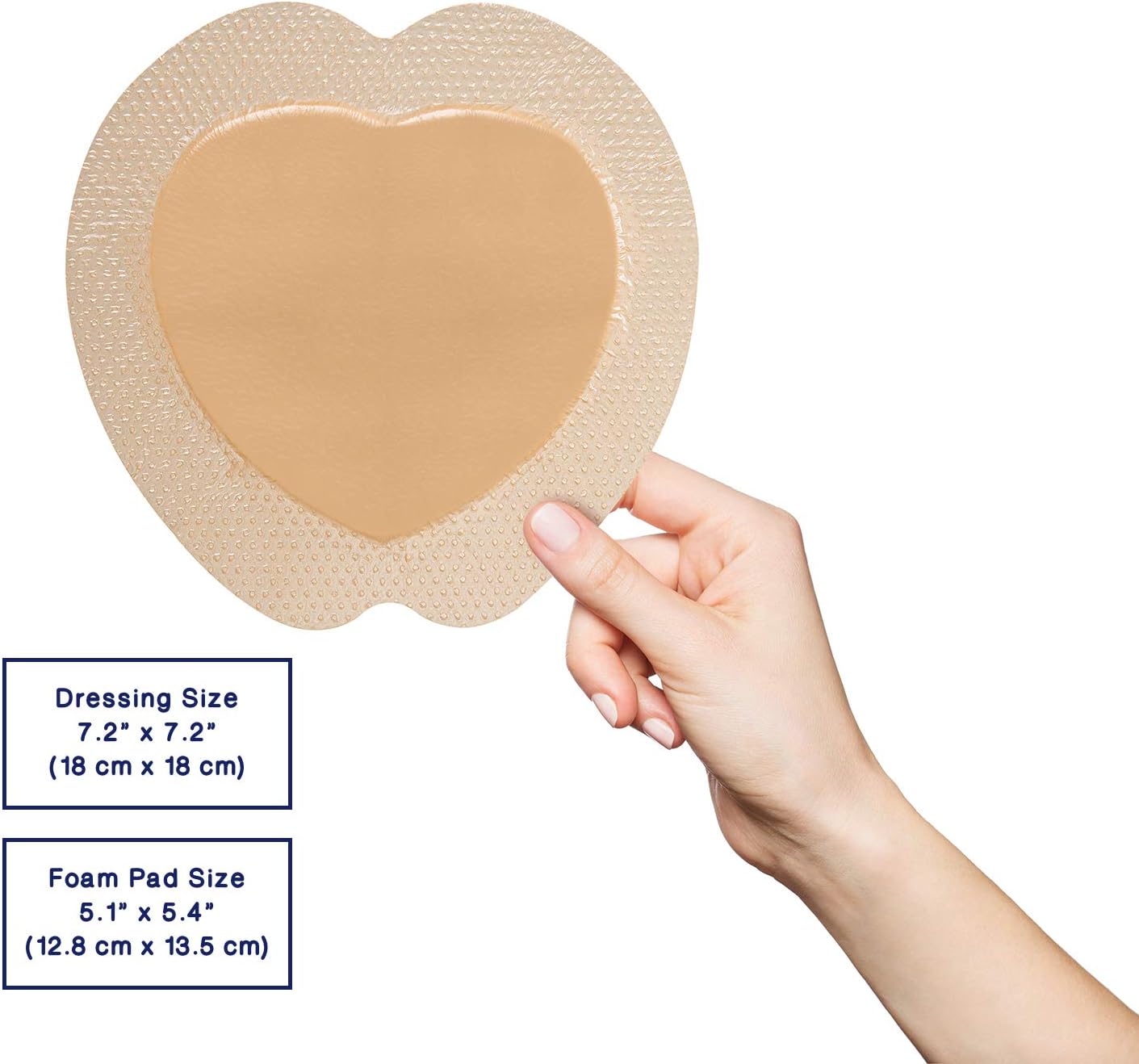 MedVance TM Silicone - Bordered Silicone Adhesive Foam Dressing Sacral Size 7"x 7" Box of 5 dressings: Health & Personal Care
